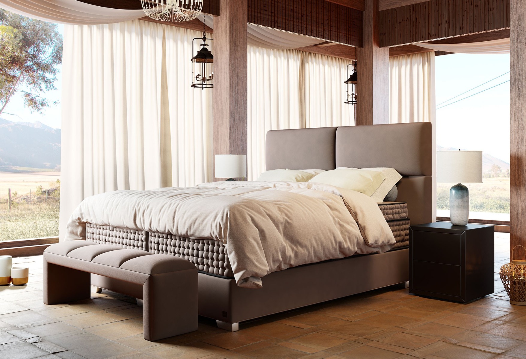 Boxspring Royal Serengeti - Snel leverbaar
