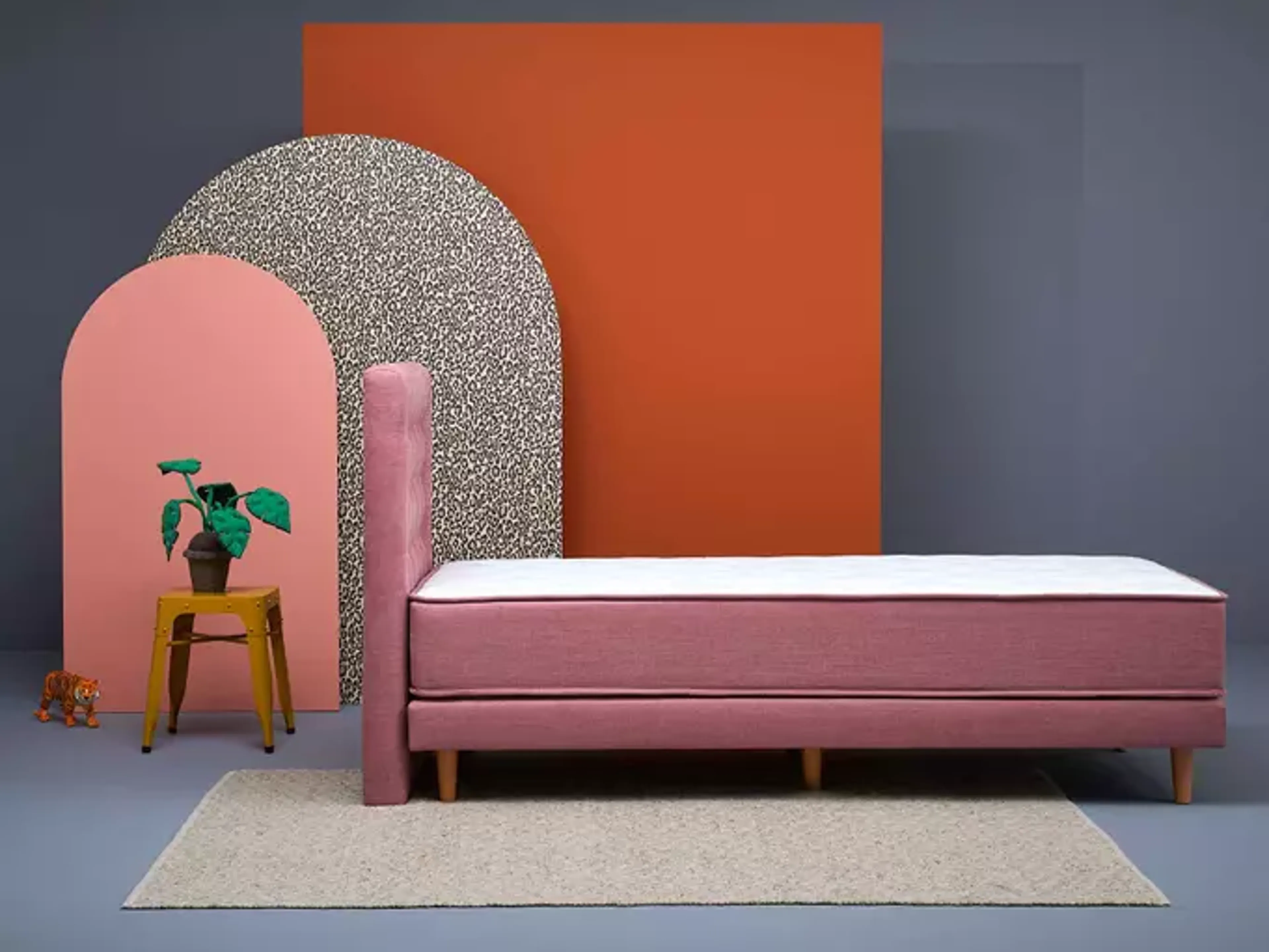 Het tienerbed is standaard als volgt opgebouwd: