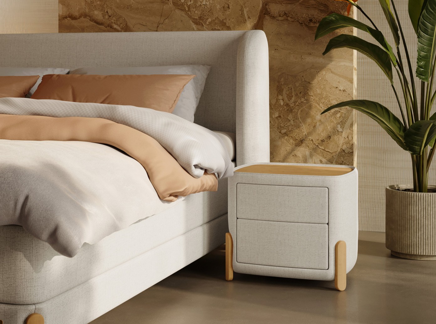Combineer je nachtkastje met je boxspring