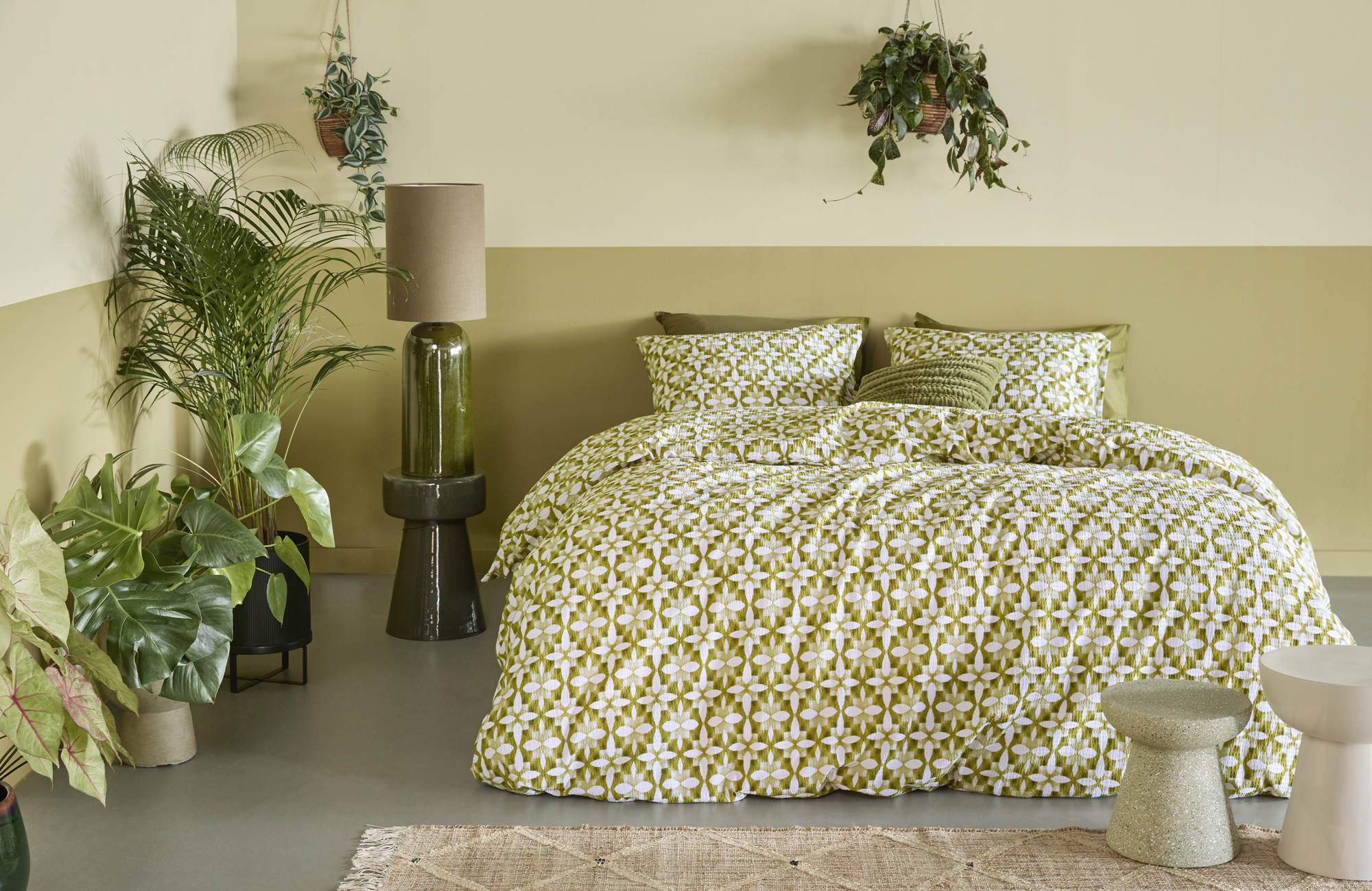 Beddinghouse Mae Dekbedovertrek Green