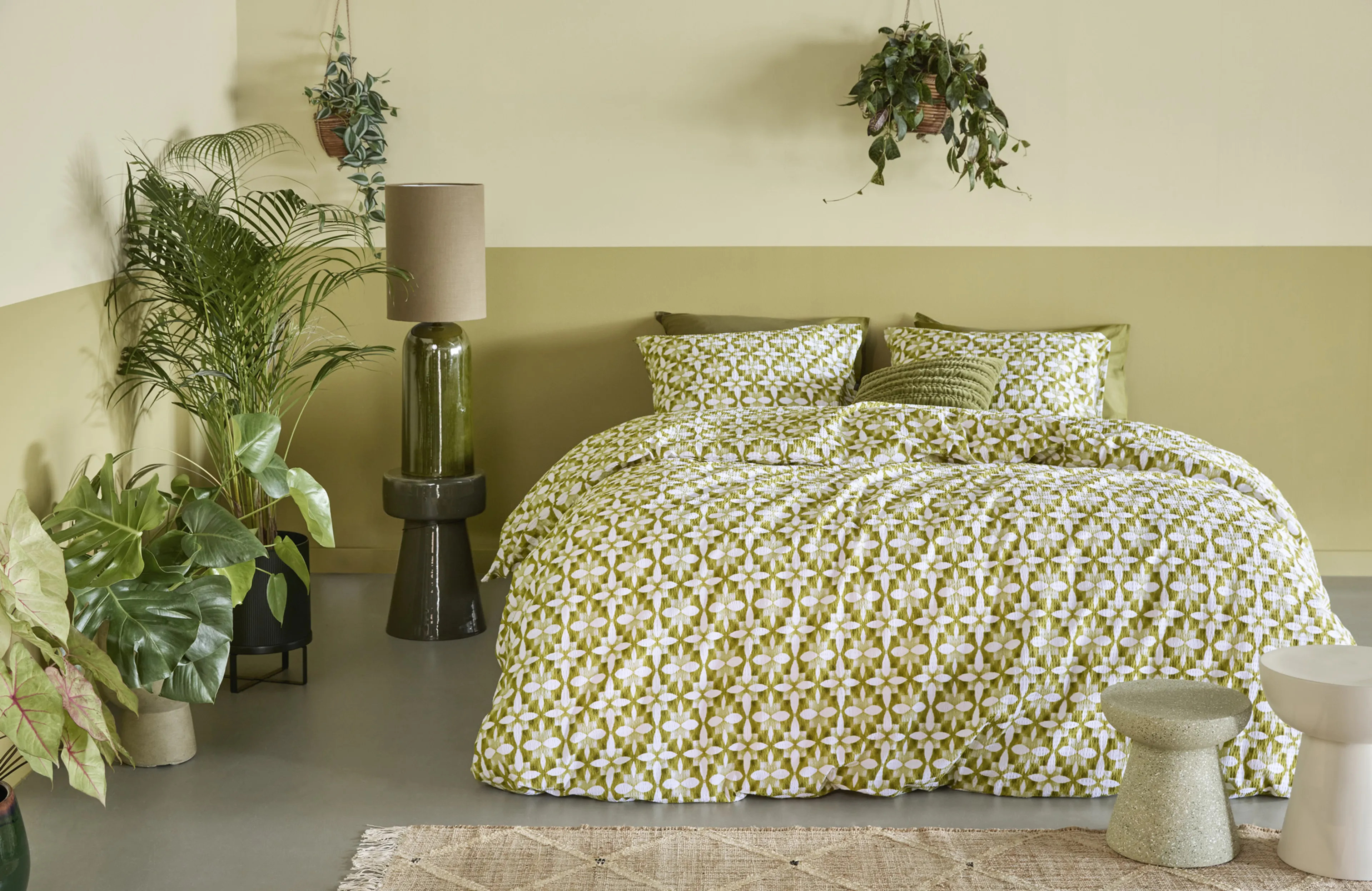 Beddinghouse Mae Dekbedovertrek Green